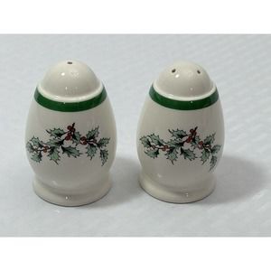 Spode Christmas Tree Salt & Pepper Shaker Set w/Stoppers, 2 7/8" MADE IN ENGLAND